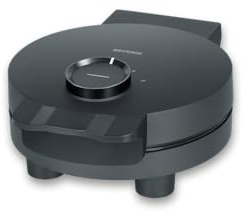 Piastra Per Waffle Singola - Severin - Wa2116 - 1200 W - Forme A Cuore - Rivestimento Ceramico Antiaderente - Nero