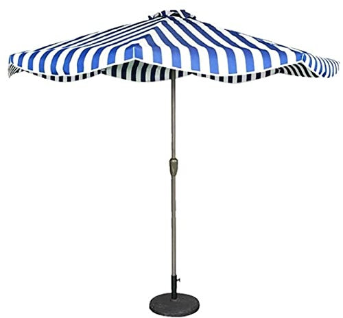 Garden parasols Parasols 9ft/2.7m Outdoor Parasol Patio Striped Umbrella, for Garden, Deck, Backyard and Pool, Sunscreen UV50+, 5 Colors Outdoor parasols