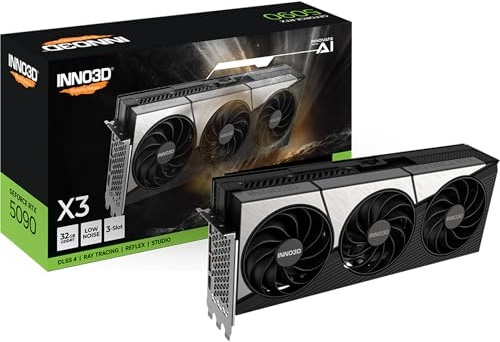 INNO3D NVIDIA GeForce RTX 5090 X3 32GB GDDR7 Gaming Graphics Card (Triple Fan, 3 Slot, Reflex 2 RTX AI DLSS4)