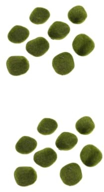 Toyvian 16pcs Terrarium Plants Artificial Aquarium Plants Moss Stone Faux Balls Craft Stone Simulation