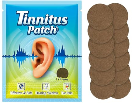 12pcs Parches para el Tratamiento del Tinnitus para el Oído,Parches para Aliviar el Dolor de Oído,Parche para el Tratamiento del Alivio del Tinnitus,Parche de Tratamiento de Tinnitus para Mujeres y Ho
