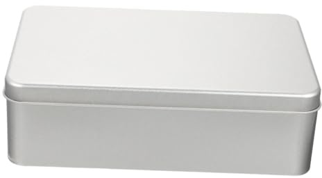 HEALEEP Caja De Hojalata Para Pasteles 180x110x55 Mm Lata Vacía Tapa Molde Para Galletas Adecuado Para Regalos y Almacenamiento De Dulces 1 Pieza