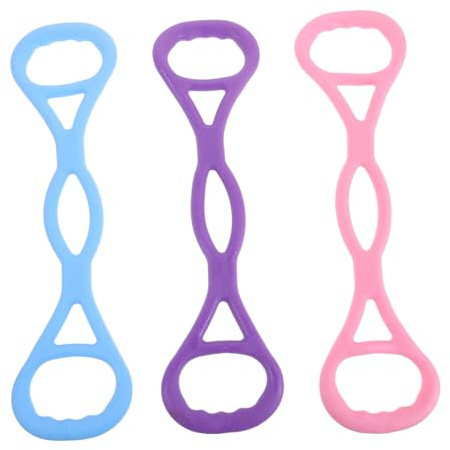 Toyvian 3pièces Bande De Tension Forme De Huit De Bandes De Résistance pour Femmes Tube De Élastique pour Yoga Et Entraînement
