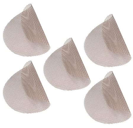 Pssopp Tapis de Gril de Barbecue, Tapis de Gril Rond en Fibre de Verre Résistant aux Hautes Températures, Conception Antiadhésive de 36 Cm de Diamètre pour la Cuisson et Les Grillades (Brown)