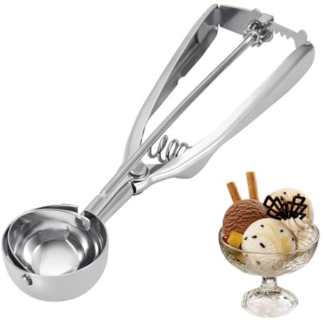 1 piece ice cream scoop, ice portioner, 4 cm, made of high quality 304 stainless steel, perfect for ice cream, melon balls, meatballs, pie, cookie dough and rice