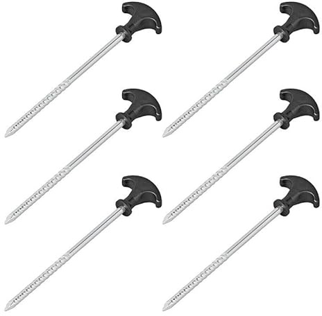 Zelthering 20,5 cm aus verzinktem Stahl - Set von 6 Stück für sicheren Halt