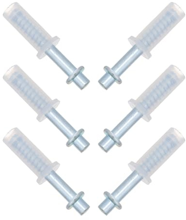 Veemoon Lot de 6 Pivots Supérieurs à Ressort 9,5 Mm pour Portes Pliantes Bi-pliantes en Métal, Quincaillerie pour Portes Coulissantes, Ferrures Robustes pour Placards, Usage Espace