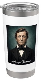 Henry David Thoreau Vaso térmico de acero inoxidable de doble pared