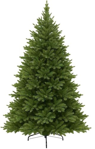 VIVANNO Künstlicher Weihnachtsbaum 210 cm - Premium Nordmanntanne | 100% PE-Spritzguss Tannenbaum, 2121 Zweigspitzen, Regenschirmsystem, schwer entflammbar (DIN EN 71-2), Ständer inklusive