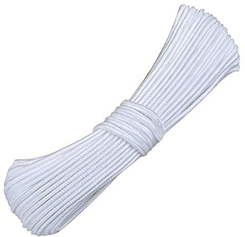 20 M x 4 MM Picture Frame Hanging String Picture Hanging Cord Heavy Duty White Strong Nylon Cord Braided Rope Multifunction Rope Wire Canvas Cord for Mirror Photo Frame Parasol Paintings