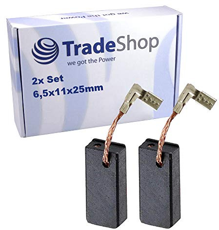 2x Kohlebürsten für Makita Bohrhammer SDS-MAX HR4001C / SDS-MAX 40mm HR4002 / 40MM HR4003C / 40MM HR4013C / Hochwertige Motorkohlen 6,5x11x25mm