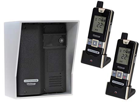 UltraCom2 - Wireless Gate & Door Intercom 2 Handsets (Silver Hood)