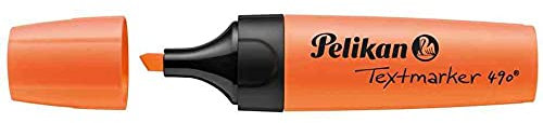 PELIKAN Textmarker 490 Textmarker 6 Stück 1-5 mm Keilspitze Neon-Orange