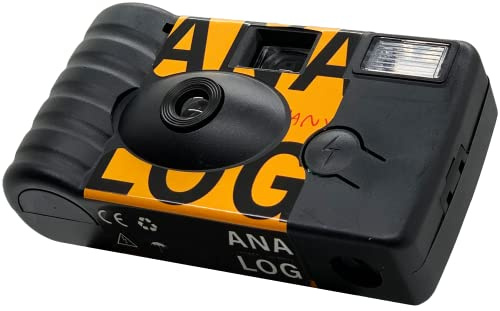 Fotocamera analogica usa e getta w/flash + sviluppo e caricamenti digitali (giallo) | 35 mm Film fotocamera monouso 27 esposizioni, immagini inviate al telefono