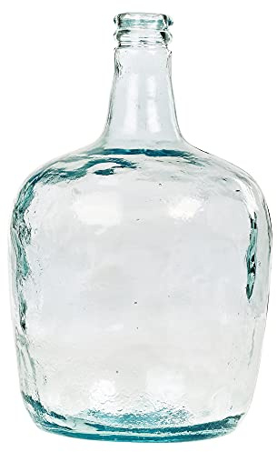 Lady Jeanne Round Recycled Glass Vase Flower Holder Stem (8L)