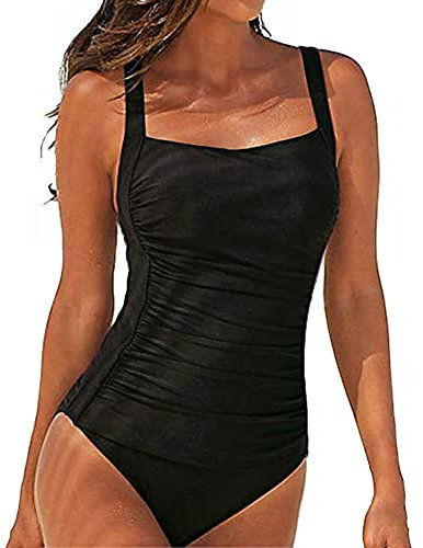 DURINM Costumi da Bagno Interi Donna Elegante Striscia Multiway Imbottito Push Up Bikini Un Pezzo Sexy Tankini Swimwear Costumi da Mare da Donna Beachwear