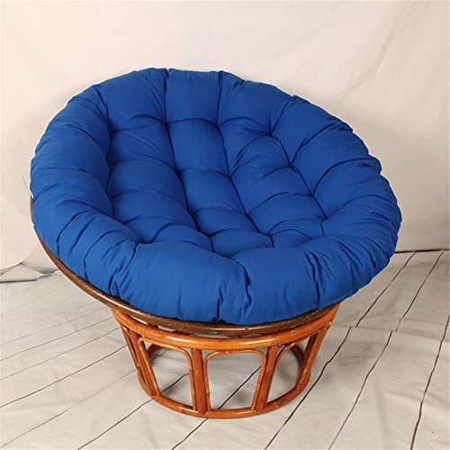 Morbuy Papasansessel Kissen Sitzauflage, Rundes Dicke Stuhlkissen Bequem Weich Sitzkissen Hängesessel für Indoor Outdoor Garten Stuhlauflage (110x110CM,blau)