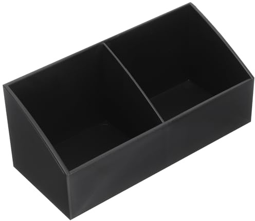 Tea Bags Holder Coffee Sugar Bag Case Coffee Bar Organizer Station Storage Bin Box Guest Room Organizer Storage Boxes 2 Department for Kitchen Home Black