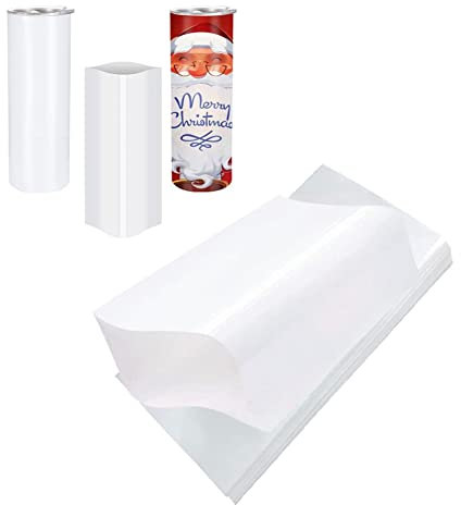 BEIEM 100 StüCk Sublimations-SchrumpffolienhüLlen 5X10 WeißE Tasche für 567G Tight Tumbler, WäRmeüBertragungs-Schrumpffolie