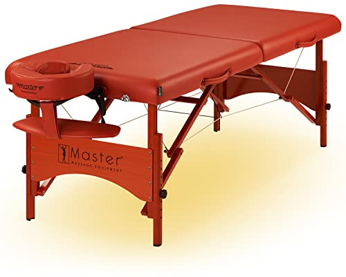 Master Massage Fairlane Therma Top Mobil Massageliege Kosmetikliege Beheizbar Klappbar mit Ambiente Beleuchtung Holz Ultraleicht 71cm