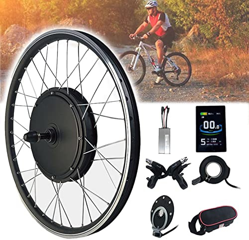 Oiyekntd E-Bike Front Nabin Motor Conversion Kit, 48 V 500W/1000W/1500W EBIKE-Umwandlungskits Vorderrad bürstenloser Nabenmotor 20 /24/26 /28/29 /700c Elektrombike-Umrechnungskit,48V1500W-27.5