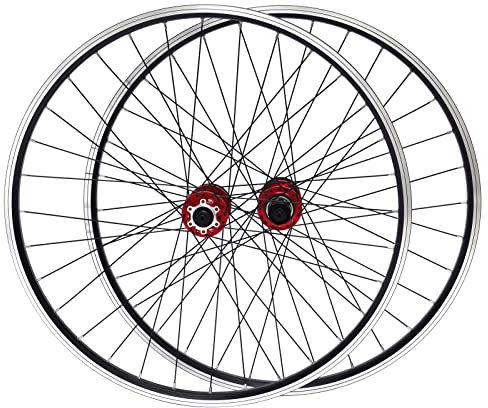 Lightakai 27.5/29 Mountainbike Laufradsatz, Aluminum Alloy Rim Disc Brake MTB Wheelset Schnellspanner Vorderrad Hinterrad Fahrrad Laufräder MTB Mountainbike Laufrad Fahrradteil (29in, Rot)