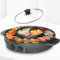 ENFRIFAM 2000W Electric 2 in 1 Hot Pot and Grill Suitable for 2-8 People Large Dimension 50cm BBQ Grill Hot Pot with Divider, Evenly Heats with Independent Temperature Control, Nonstick and Smokeless