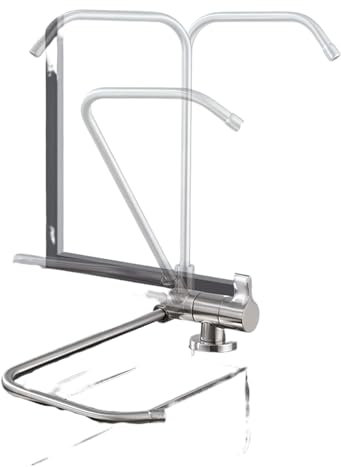 BIVVI Küchenarmatur für Umkehrosmoseanlage, Wasserfilter-Wasserhahn, Einhandgriff, zusammenklappbar, Spültischarmatur, Chrom