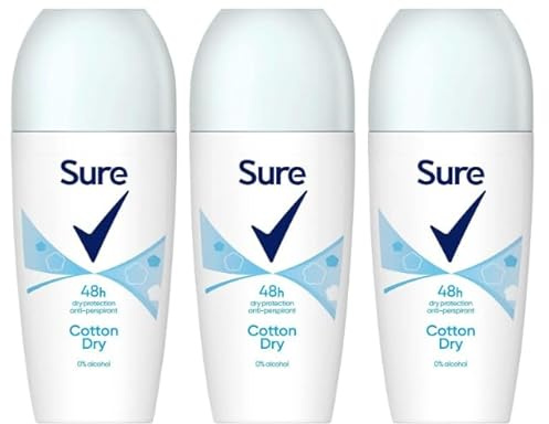 Women Essential Protection Cotton Dry Antiperspirant Deodorant Roll-On 50ml (3) included My iPlanet Meal Planner