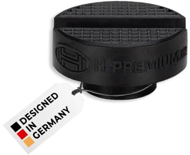 HEYNER® Gummiauflage Wagenheber, 33 mm Höhe - 65 mm Durchmesser | rutschfest mit Schlitz und Schwellerfalz zum Auto, Öl- und wetterbeständig, passend für Heber mit runder Aufnahme