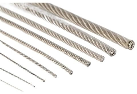 Drahtseil Transparentes PVC-beschichtetes, flexibles Edelstahl-Drahtseil, weiches Kabel, Wäscheleinen-Durchmesser Stahlseil (Size : 5mm)