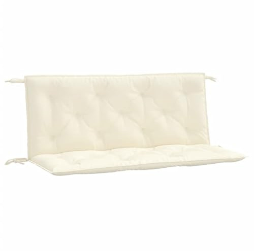 vidaXL Cojines de Banco de Jardín 2 uds, Almohadas de Asiento Respaldo, Almohadillas para Muebles, Decoración para Patio Salón, Blanco Crema