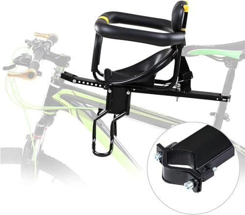 DFANCE Fahrrad Kindersitz Vorne Montierte Fahrradsitze,Vordersitz Kindersitz für Fahrrad Vorne mit Ajustable Pedalen und Rutschfesten Handläufen,Kinder von 0.6-6 Jahren (bis zu 220 Pfund)