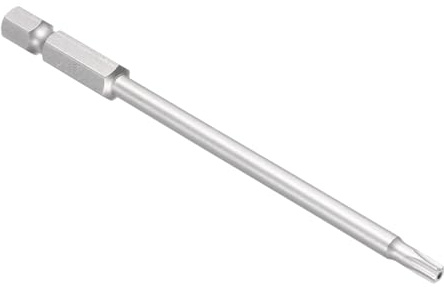 CoCud 6 Punte Punta Avvitatore Torx Magnetica T15 Lunghezza 100mm | Trapano Avvitatore Stella, Acciaio S2, Attacco Esagonale 1/4, Antimanomissione, Riparazione Auto