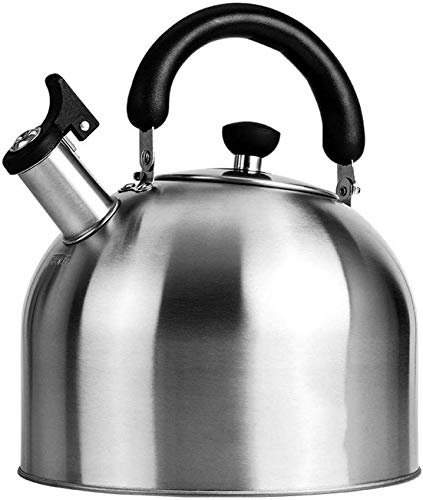 Wasserkocher 304 Edelstahl zum Kochen des Wasserkochers, Haushalts-Gas-Induktionsherd, Pfeifkessel mit hoher Kapazität, 3-6 l, DF charitable