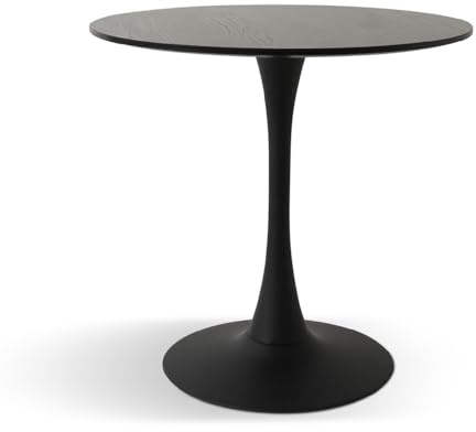 Milton & Oldbrook Esstisch, Ø 80 cm, Prag, Schwarz