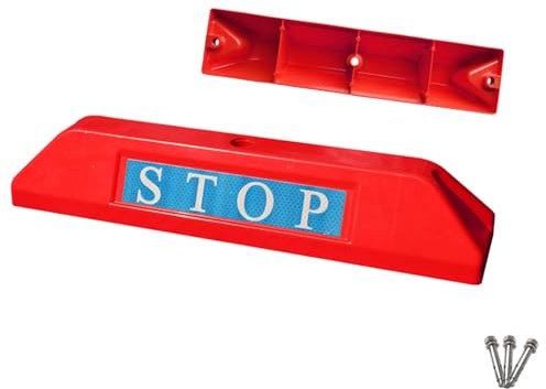 Camper Furgoneta Accesorios de Aluminio Fundido, Rampas para Coches de 2 Piezas, Calzos Autocaravana con Señales Reflectantes, para Entrada de Vehículos, Garaje(Red)