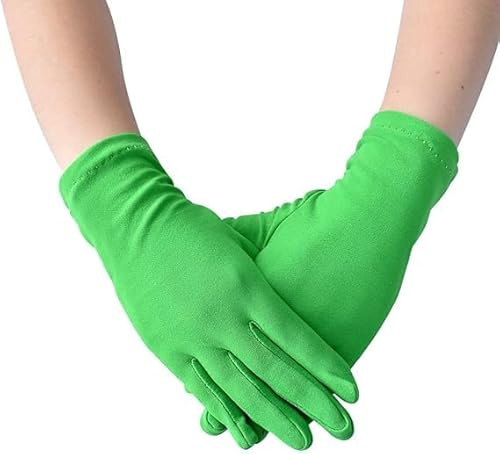 XIAGAW Grüne Gloves, Grüne Handschuhe, Pelzige Hand Handschuhe, Grünes Pelzige Handhandschuhe, Weihnachten Kostüm Erwachsene, Costume für Weihnachten, Halloween, Cosplay