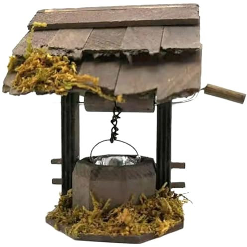 Stakee 1:12 Mini Ornement De Puits À Souhaits, Petits Accessoires De Puits D' Vintage, Pont De Jardin, Figurines De Puits, Jardinière Chinoise, Maison De Poupée, Décoration De Maison