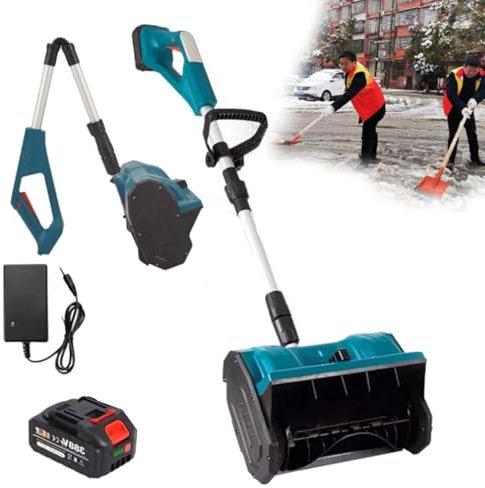 Cashwise Pelle à Neige sans Fil, souffleuse à Neige alimentée par Batterie au Lithium, souffleuse à Neige électrique Pliable avec poignée auxiliaire et Direction réglable, Outil de Nettoyage,1Battery