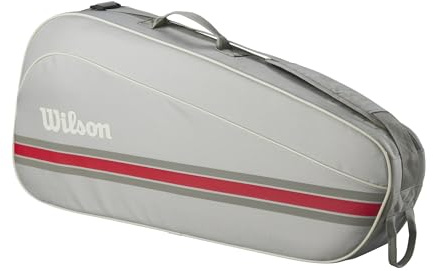 Wilson Team 3 Pack, Con una Spaziosa Tasca Per Gli Accessori e Tracolla Regolabile, Offre una Protezione Completa Per La Racchetta, Colore: Avena