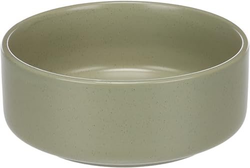 Hundenapf Keramik – hundenapf mittelgroße Hunde – 750ml – spülmaschinenfest – rund grün – Flamingo