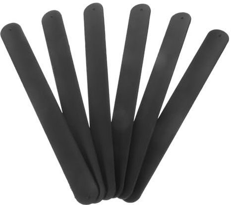 BESPORTBLE 12 Stück Silikon Slap-Armbänder Zum Selbstgestalten Diy Schnapparmbänder Für Partygeschenke Und Klassenzimmer Mitgebsel Schwarze Weiche Armbänder