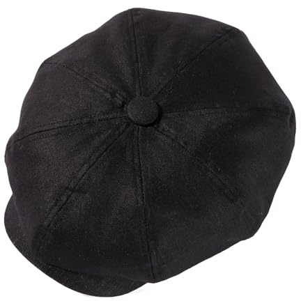 TOP-EX Herren 8-Panel Schiebermütze mit Leinen für große Köpfe | Leinen-Baumwoll-Mix, leicht und atmungsaktiv, klassische 8-Panel-Passform, für Alltag Reisen Golf Spaziergänge und warme Tage