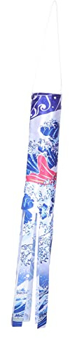 Toddmomy Japanese Koinobori Carp Windsock Outdoor Decorative Garden Flag 50cm Wave Pattern Hanging Pendant Festival and Sushi Restaurant Decor