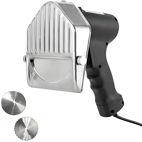PioMue Commercial Electric Doner Kebab Slicer - Cordless Meat Slicer Machine with Adjustable Thickness Stainless Cutter for Restaurant BBQ Wired