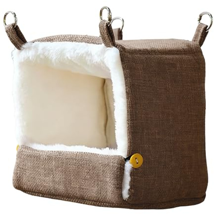 Cama Para Periquitos Cabaña Cálida Con 5 Modos | De Aves De Peluche Calefaccionado Para Invierno Para Ninfas Cacatúas Pinzones Hámster Hogar Interior Balcón Jardín Exterior