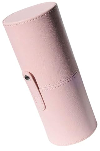 NOLITOY Organisateur de Pinceaux de Maquillage Seau de Rangement pour Pinceaux et Rouges à Lèvres en PU Rose, Grand Capacité pour Voyages