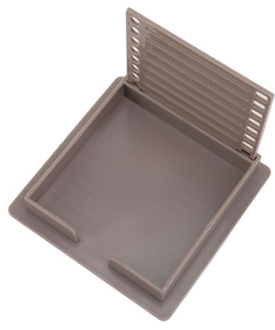 BTOSEP Anteckningshållare med transparent ram, praktisk klisterlapps-organisatör-låda för 7,6 x 7,6 cm stora anteckningar, perfekt för studenter och kontor (brun)