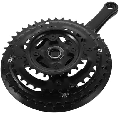 GLEAVI Ensemble de Manivelles de Vélo Pliant pour VTT et Vélo de Route, Pédalier en Acier au Carbone Changement de Vitesse Fluide, Accessoire Pratique du Cyclisme